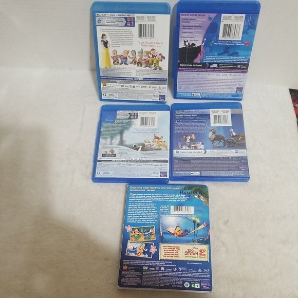 Disney blu ray lot of 5 Lilo Sleeping Beauty Snow White and more - Picture 2 of 12